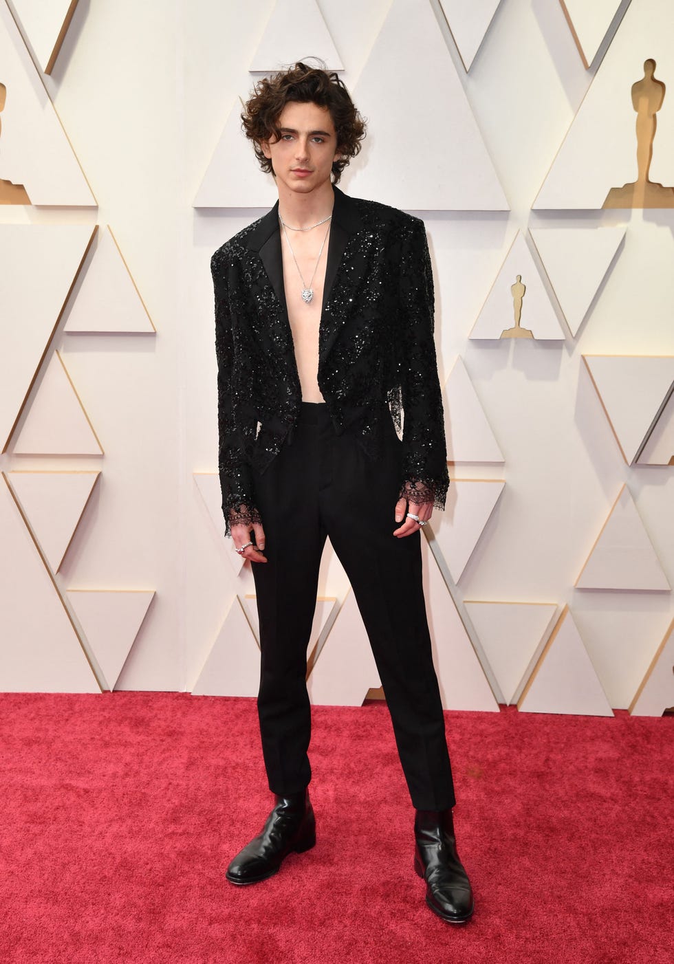 Of Course Timothée Chalamet Went Topless at the Oscars 2022