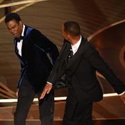 topshot   us actor will smith r slaps us actor chris rock onstage during the 94th oscars at the dolby theatre in hollywood, california on march 27, 2022 photo by robyn beck  afp photo by robyn beckafp via getty images