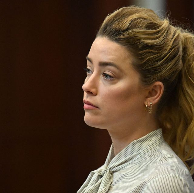 us actress amber heard attends trial at the fairfax county circuit courthouse in fairfax, virginia, on april 19, 2022   us actor johnny depp is suing ex wife heard for libel after she wrote an op ed piece in the washington post in 2018 referring to herself as a public figure representing domestic abuse photo by jim watson  pool  afp photo by jim watsonpoolafp via getty images