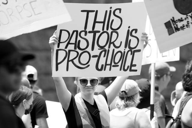 fort worth, texas may 14 abortion rights demonstrators gather during a nationwide rally in support of abortion rights in fort worth, texas, united states, on may 14, 2022 photo by charles c peeblesanadolu agency via getty images