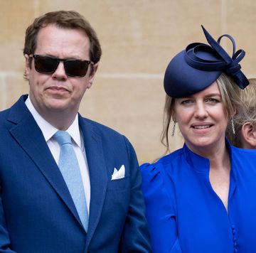 windsor, england june 13 laura lopes and tom parker bowles attend the order of the garter service at st georges chapel on june 13, 2022 in windsor, england the most noble order of the garter is the oldest and most senior order of chivalry in britain, established by king edward iii in 1348 photo by uk press pooluk press via getty images