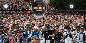 trailers take the start of the 19th edition of the ultra trail du mont blanc utmb a 171km trail race crossing france, italy and switzerland in chamonix, south eastern france on august 27, 2022 photo by jeff pachoud afp photo by jeff pachoudafp via getty images