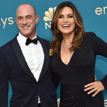 Christopher Meloni and Mariska Hargitay us actor christopher meloni (l) and us actress mariska hargitay arrive for the 74th emmy awards at the microsoft theater in los angeles, california, on september 12, 2022. (photo by chris delmas / afp) (photo by chris delmas/afp via getty images)