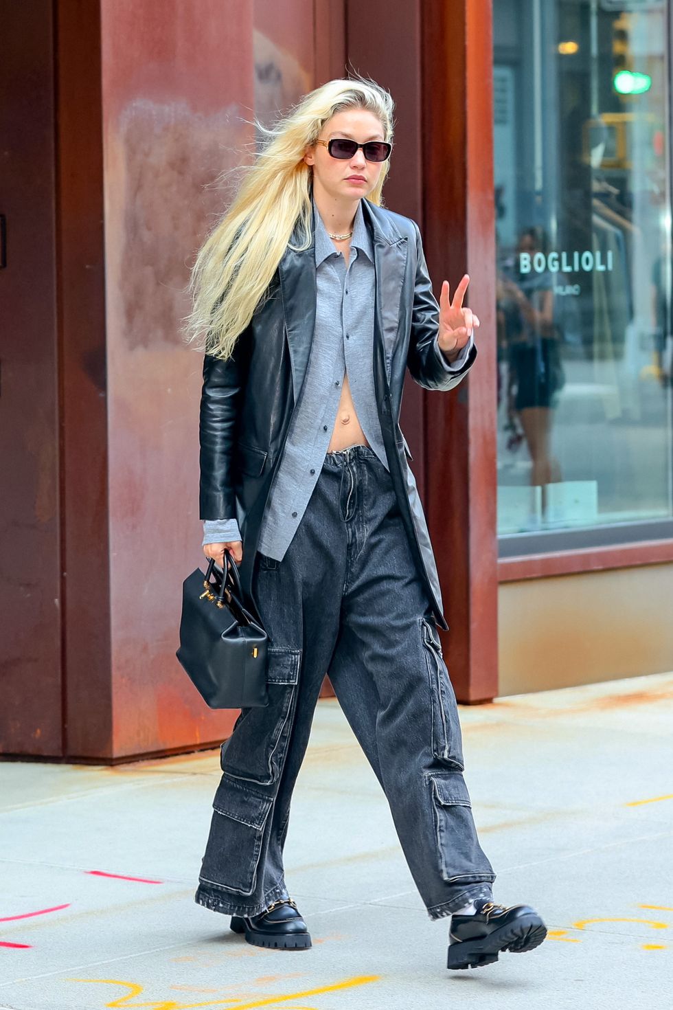 new york, ny september 14 gigi hadid is seen on september 14, 2022 in new york city photo by jose perezbauer griffingc images