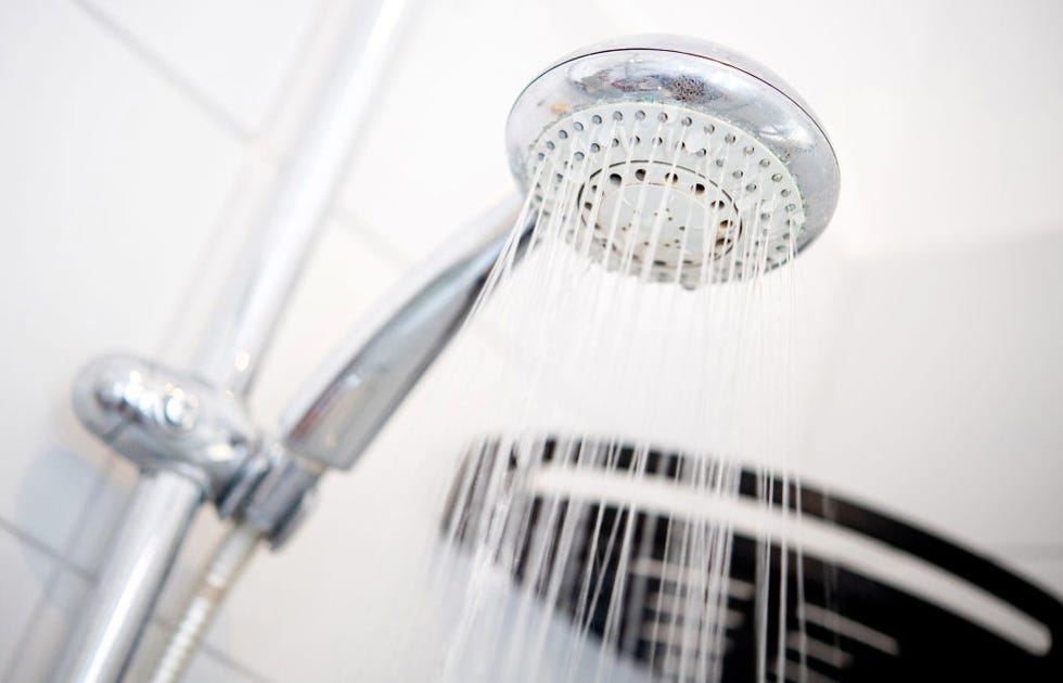 14 september 2022, lower saxony, oldenburg a shower head hangs in a shower in a bathroom photo hauke christian dittrichdpa photo by hauke christian dittrichpicture alliance via getty images