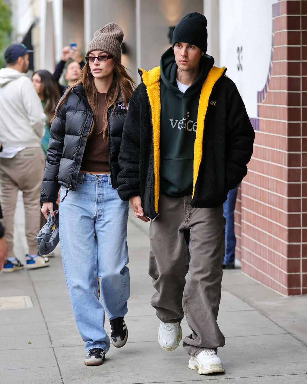 los angeles, ca november 07 hailey bieber and justin bieber are seen on november 07, 2022 in los angeles, california photo by rachpootbauer griffingc images