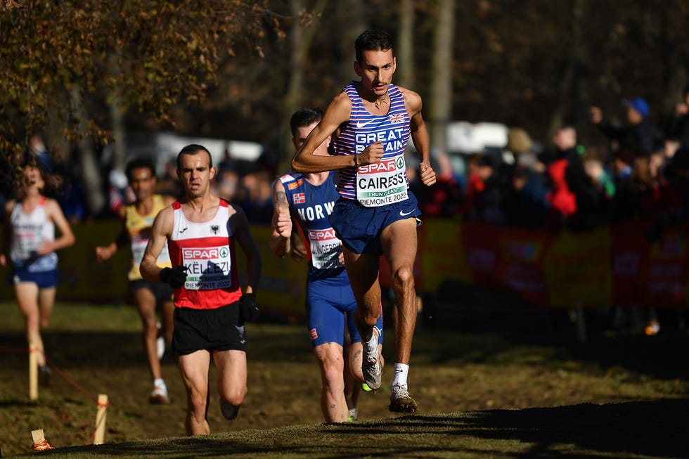 turin, italy december 11 emile cairess of great britain competes during the senior men race during the spar european cross country championships 2022 in piemonte la mandria park on december 11, 2022 in turin, italyÃŠ photo by valerio pennicinogetty images for european athletics