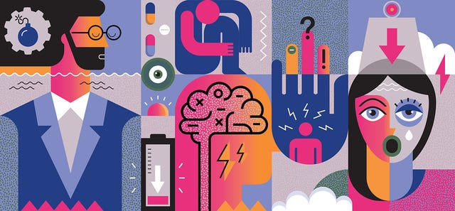 colorful abstract representation of mental health themes