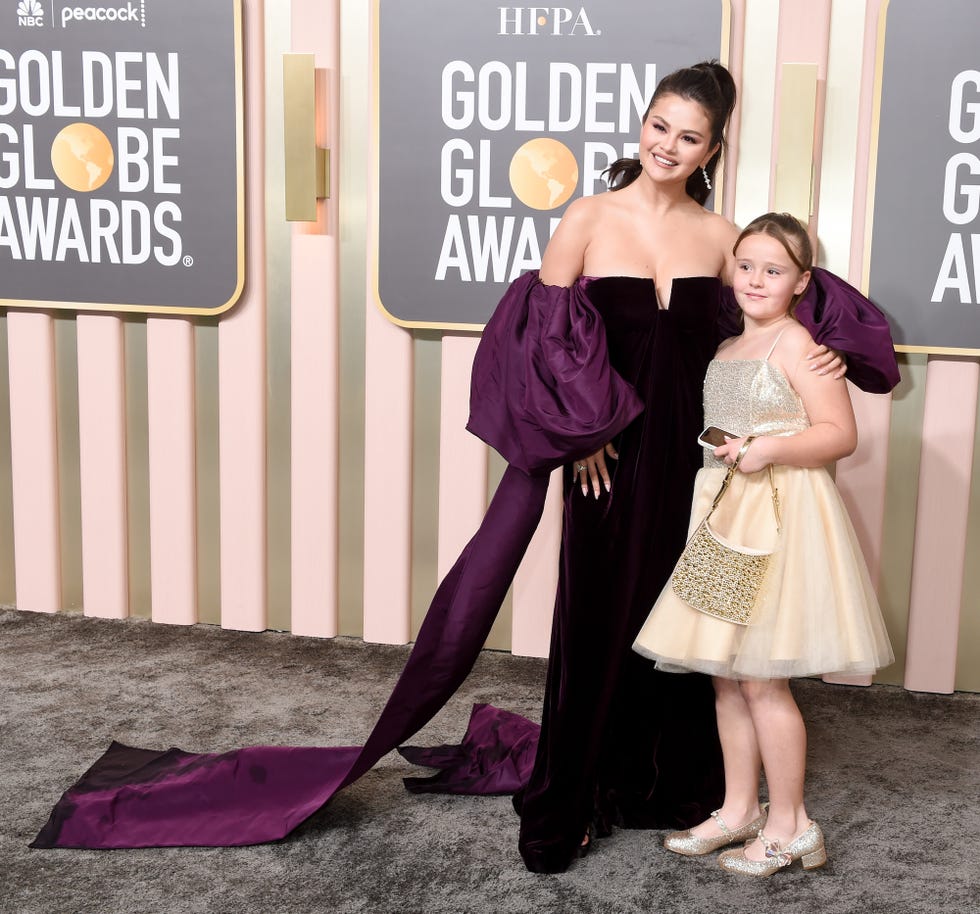 selena gomez and gracie elliot teefey at the 80th annual golden globe awards held at the beverly hilton on january 10, 2023 in beverly hills, california photo by gilbert floresvariety via getty images