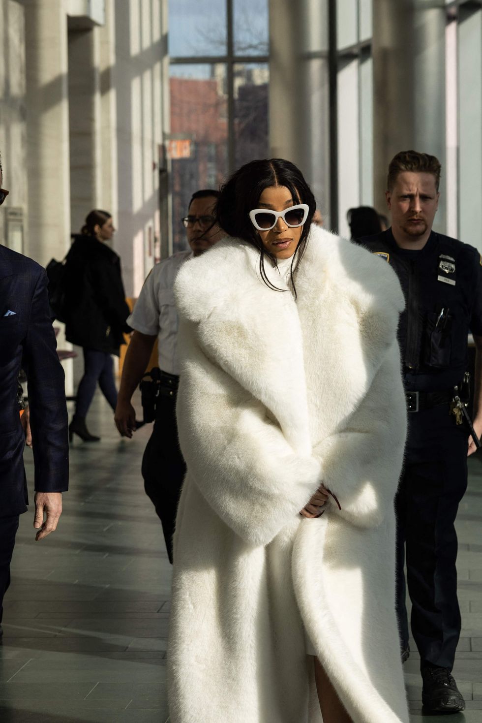 us rapper and songwriter cardi b departs after a court hearing at queens county criminal court, following a compliance hearing regarding the terms of her agreement over a strip club assault, in new york city on january 17, 2023 photo by yuki iwamura afp photo by yuki iwamuraafp via getty images