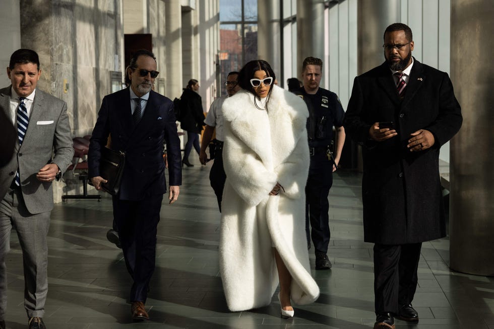 us rapper and songwriter cardi b departs after a court hearing at queens county criminal court, following a compliance hearing regarding the terms of her agreement over a strip club assault, in new york city on january 17, 2023 photo by yuki iwamura afp photo by yuki iwamuraafp via getty images