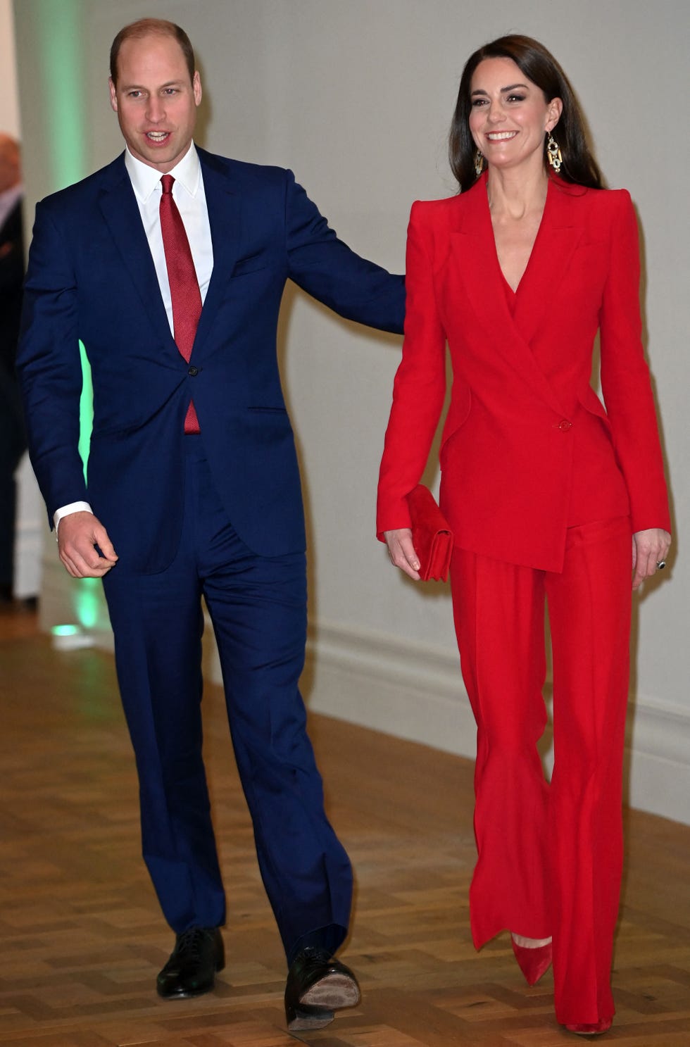 Britain's Prince William, L, Prince of Wales and Britain's Catherine, Princess of Wales attend a campaign launch event hosted by the Royal Foundation Center for Early Childhood at BAFTA on January 30, 2023 in central London.  A campaign to raise awareness of the uniqueness of early childhood photography by Eddie Mulholland Pool EDP Photo.