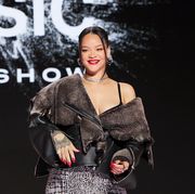 rihanna at the super bowl lvii halftime show press conference held at phoenix convention center on february 9, 2023 in phoenix, arizona photo by christopher polkvariety via getty images