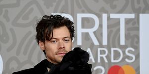 london, england february 11 harry styles attends the brit awards 2023 at the o2 arena on february 11, 2023 in london, england photo by stringeranadolu agency via getty images