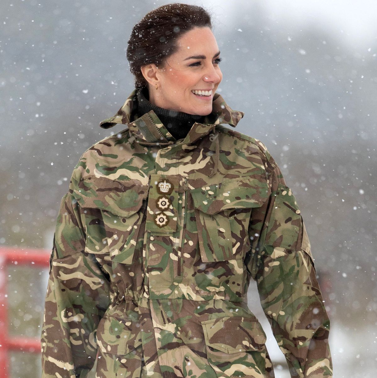 britains catherine, princess of wales reacts as she meets members of the 1st battalion irish guards during her visit to the salisbury plain training area, near salisbury, southern england, on march 8, 2023 photo by steve reigate pool afp photo by steve reigatepoolafp via getty images