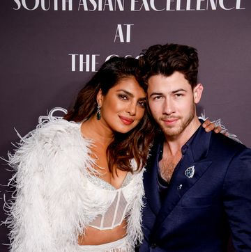 priyanka chopra jonas and nick jonas at the south asian excellence at the oscars held at the paramount studio lot on march 9, 2023 in los angeles, california photo by brian feinzimervariety via getty images