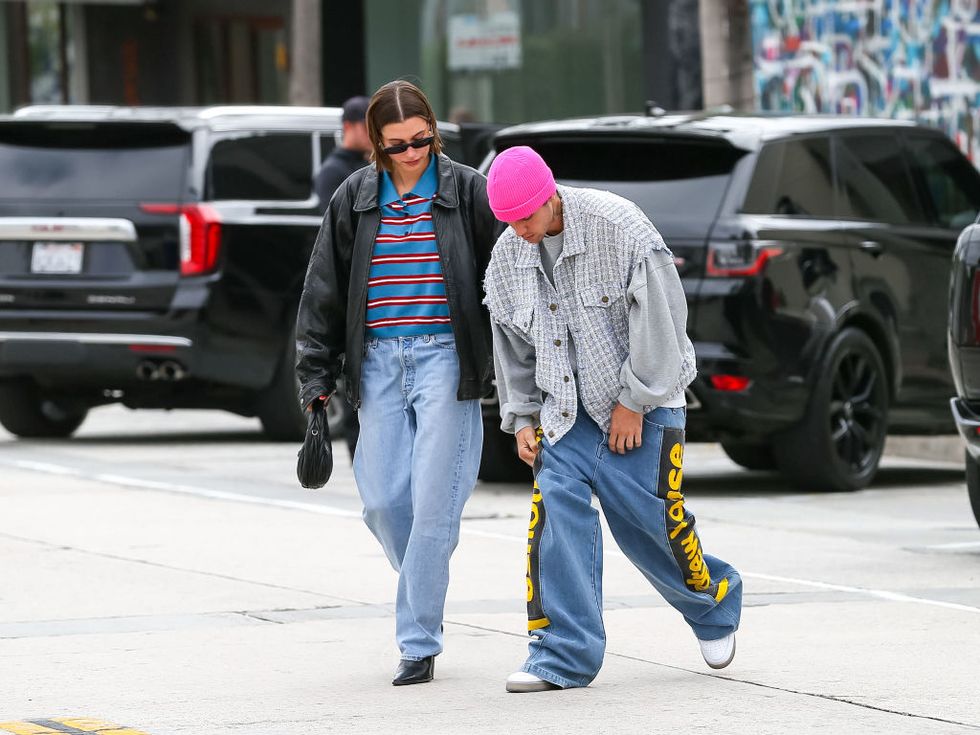 los angeles, ca march 13 hailey bieber and justin bieber are seen on march 13, 2023 in los angeles, california photo by thecelebrityfinderbauer griffingc images