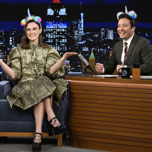 the tonight show starring jimmy fallon episode 1815 pictured l r actress keira knightley during an interview with host jimmy fallon on wednesday, march 15, 2023 photo by todd owyoungnbc via getty images