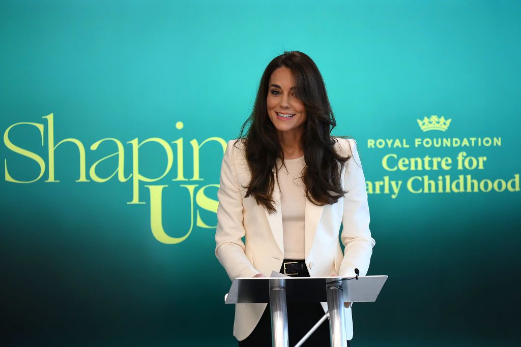 Kate Middleton Goes Business Casual in a Cream Blazer and Pants