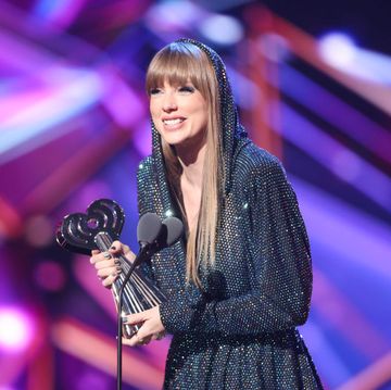 taylor swift speaks onstage at the 2023 iheartradio music awards held at the dolby theatre on march 27, 2023 in los angeles, california photo by christopher polkvariety via getty images