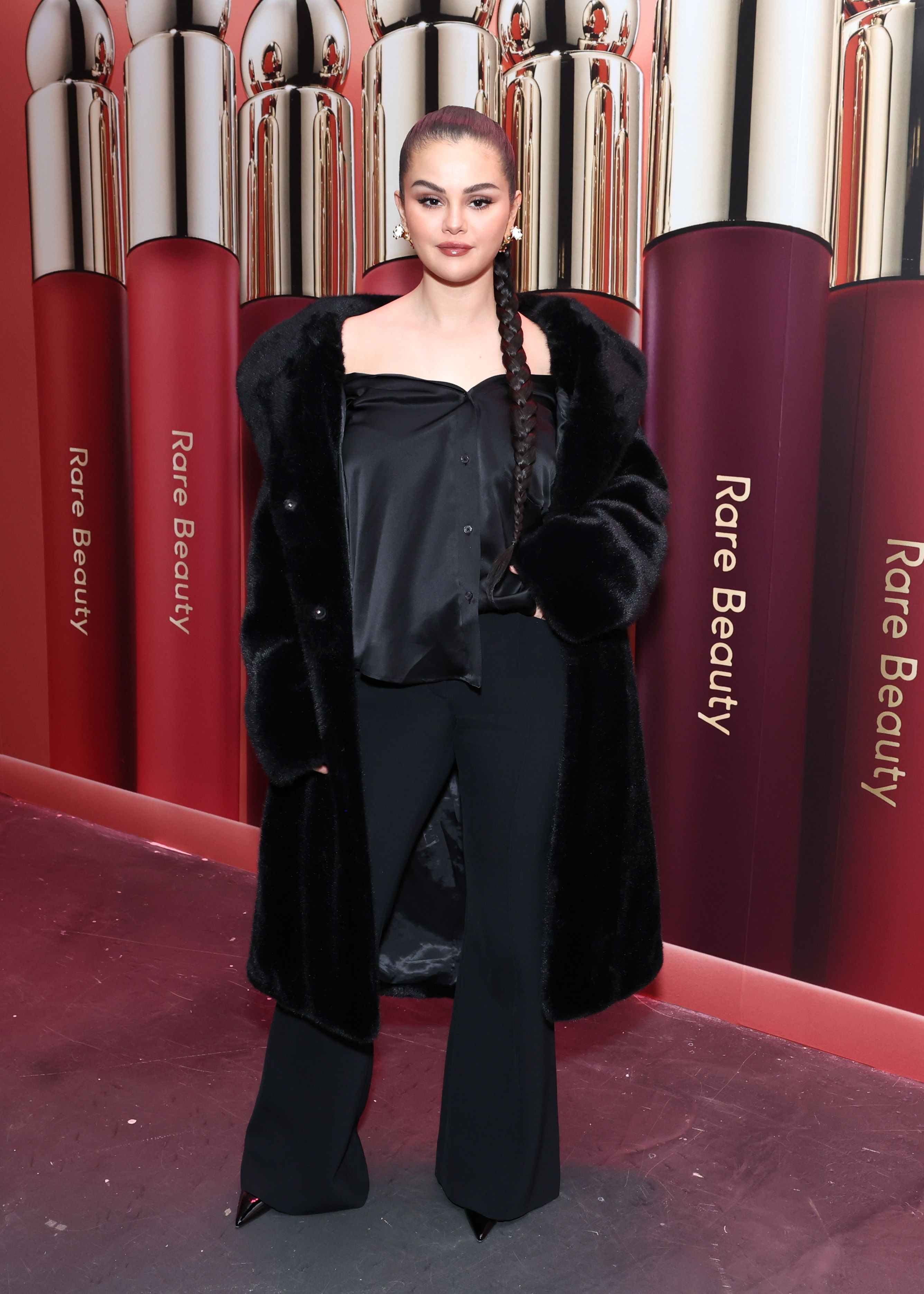 Selena Gomez wearing Delvaux at Rare Beauty Event in New York City