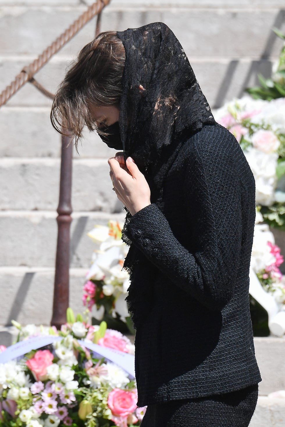 monaco, monaco   june 17  charlotte casiraghi attends elizabeth ann de massys funerals at the monaco cathedral on june 17, 2020 in monaco, monaco photo by stephane cardinale   corbiscorbis via getty images