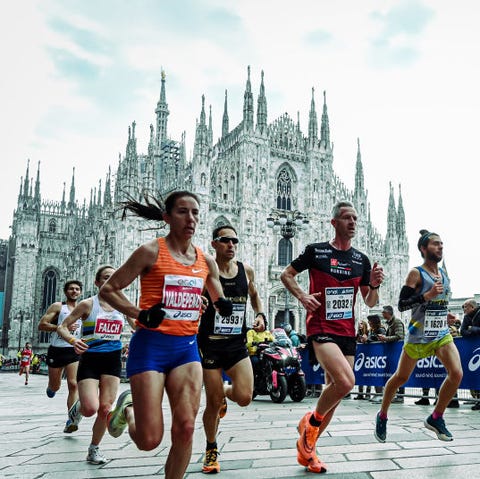 milan, italy april 2 people compete in the 21st edition of the milano marathon 2023 in milan, italy on april 2, 2023 photo by piero cruciattianadolu agency via getty images
