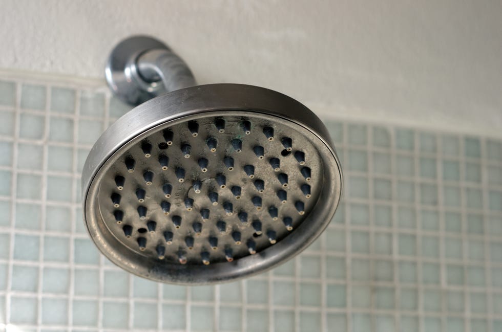 rusty showerhead
