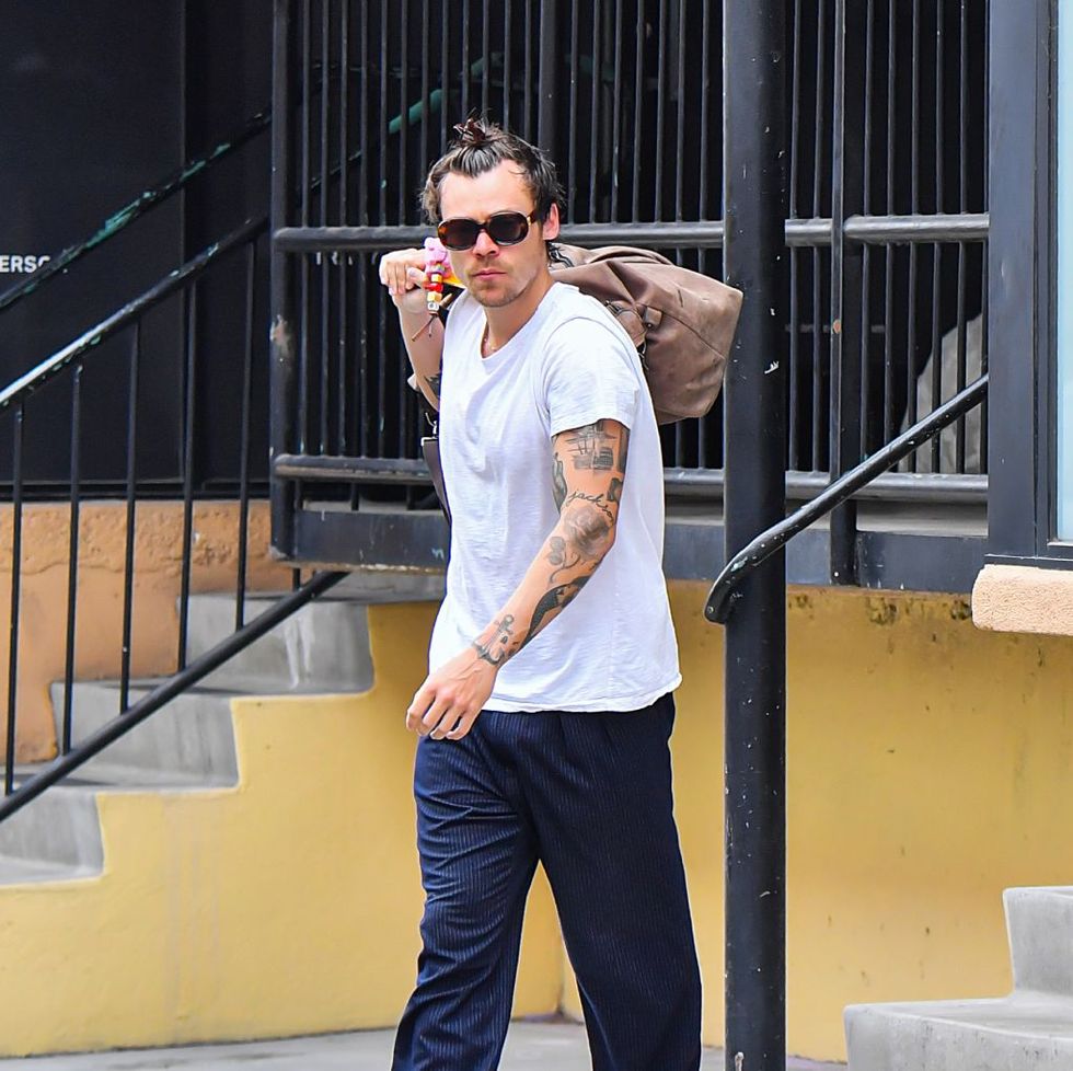 los angeles, california april 12 harry styles is seen leaving a gym on april 12, 2023 in los angeles, california photo by megagc images