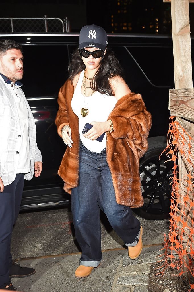 new york, ny april 24 rihanna is seen on april 24, 2023 in new york city photo by megagc images