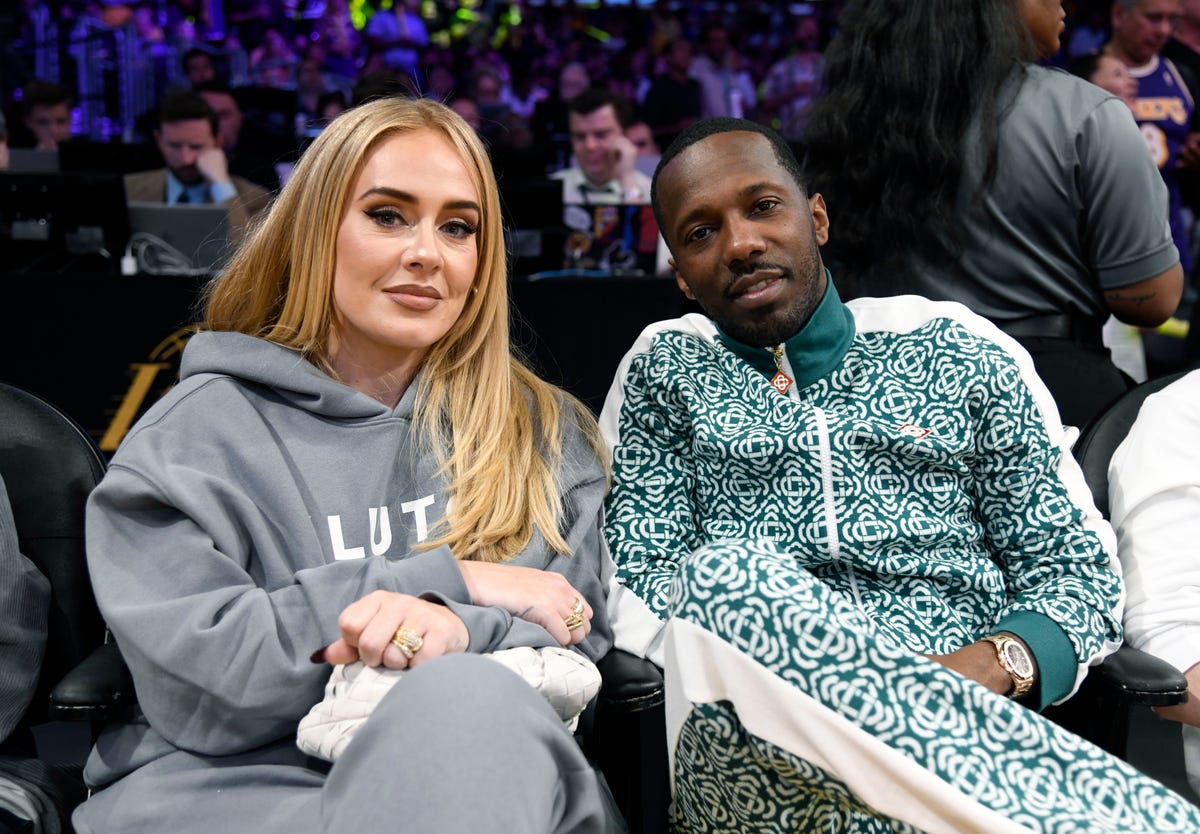 Kim Kardashian is casual cool as Adele enjoys date night with Rich Paul  during 2023 NBA playoff game