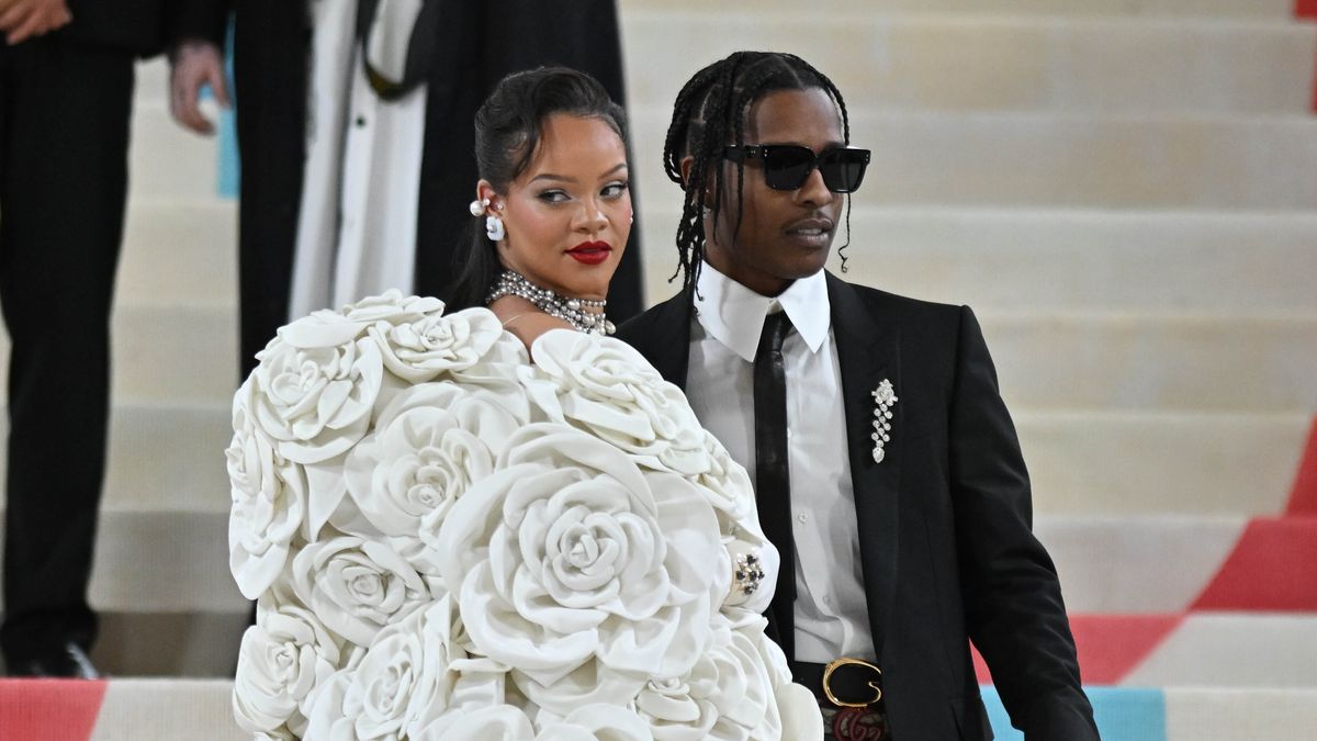 Rihanna and A$AP Rocky attend the Louis Vuitton Menswear News Photo -  Getty Images