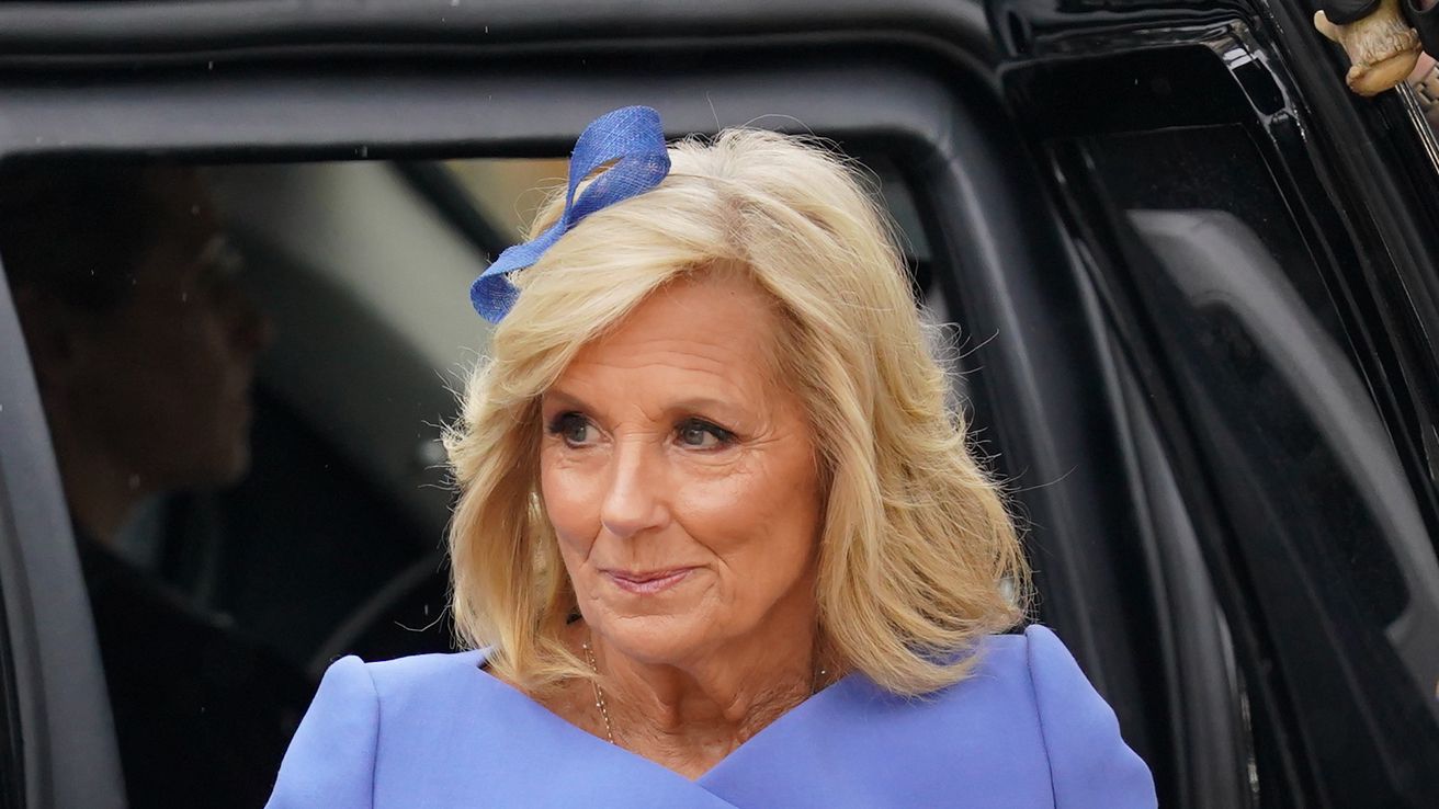 First Lady Jill Biden Is Lovely in Blue at King Charles III's