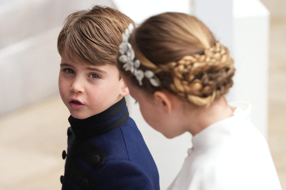 prince louis and princess charlotte at the coronation