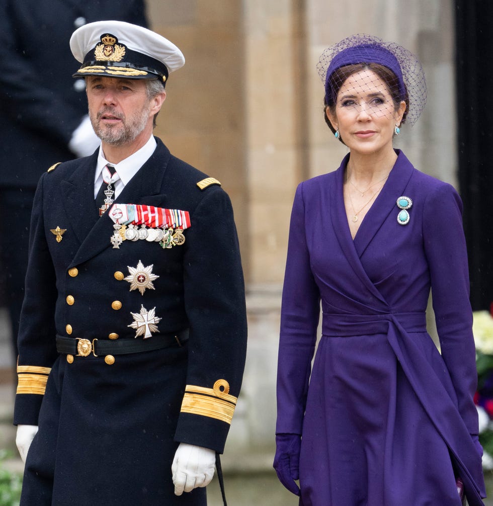 london, england may 6 crown princess mary of denmark and crown prince frederik of denmark at westminster abbey during the coronation of king charles iii and queen camilla on may 6, 2023 in london, england the coronation of charles iii and his wife, camilla, as king and queen of the united kingdom of great britain and northern ireland, and the other commonwealth realms takes place at westminster abbey today charles acceded to the throne on 8 september 2022, upon the death of his mother, elizabeth ii photo by mark cuthbertuk press via getty images