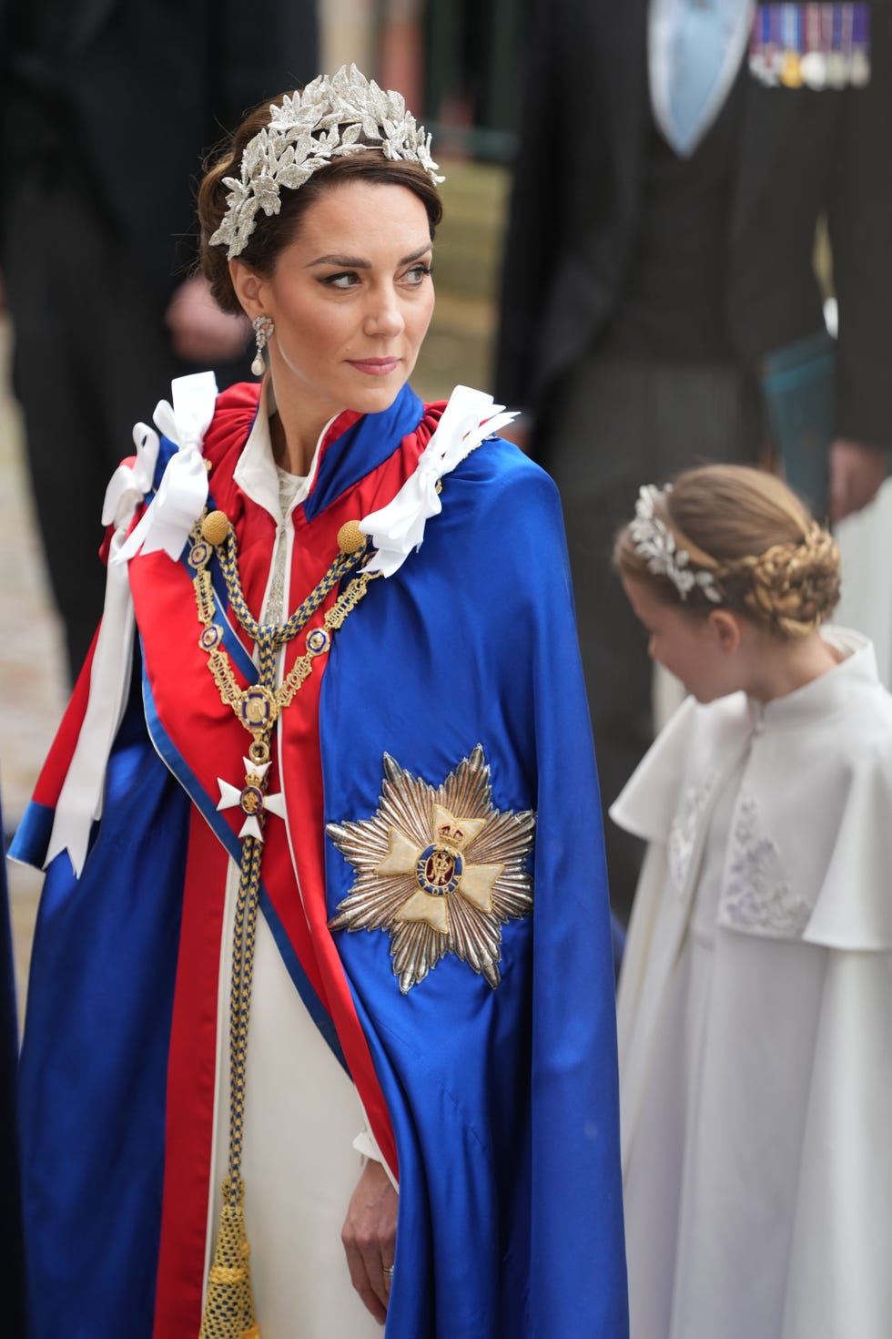 london, england may 06 catherine, princess of wales arrives ahead of the coronation of king charles iii and queen camilla on may 6, 2023 in london, england the coronation of charles iii and his wife, camilla, as king and queen of the united kingdom of great britain and northern ireland, and the other commonwealth realms takes place at westminster abbey today charles acceded to the throne on 8 september 2022, upon the death of his mother, elizabeth ii photo by dan charity wpa poolgetty images