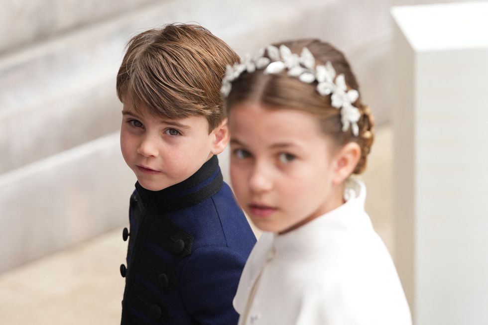 prince louis and princess charlotte at the coronation
