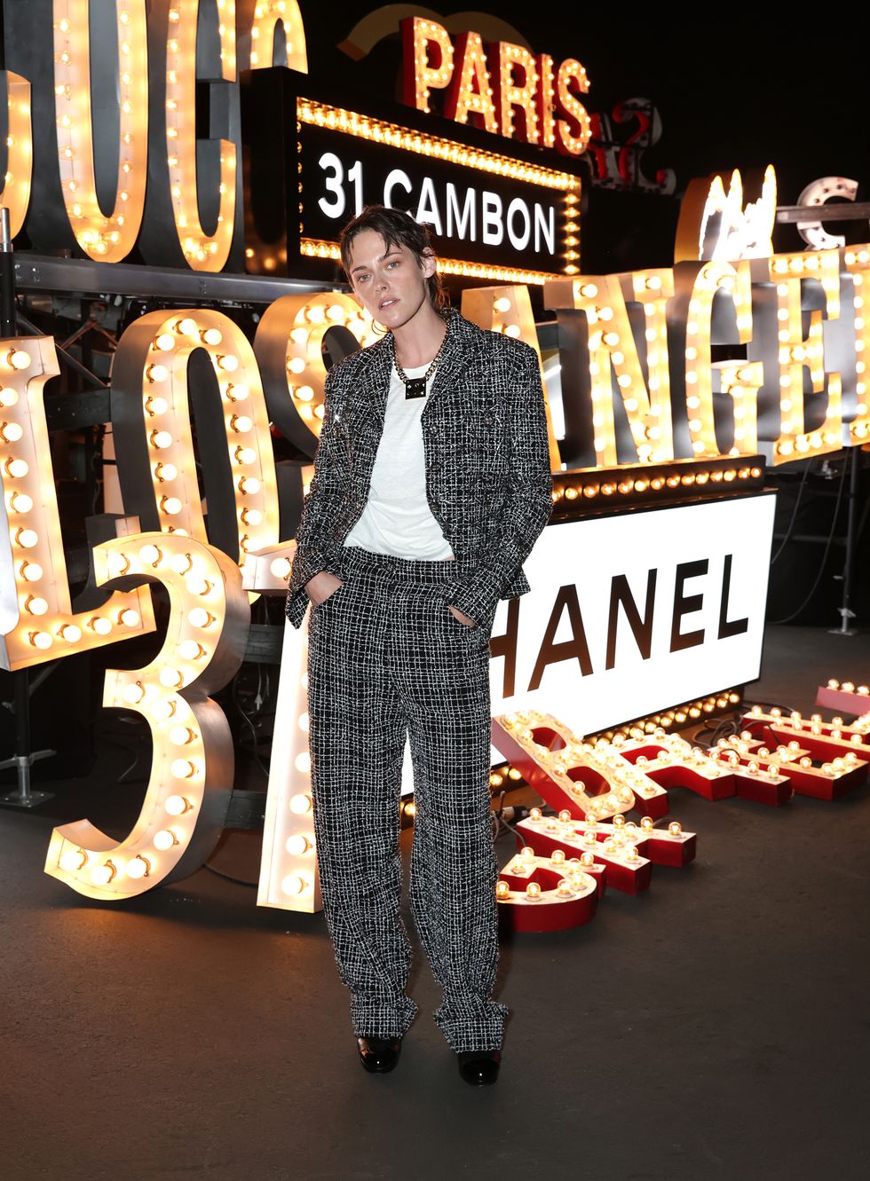 Kristen Stewart Continues Her Menswear Style Streak at Chanel's