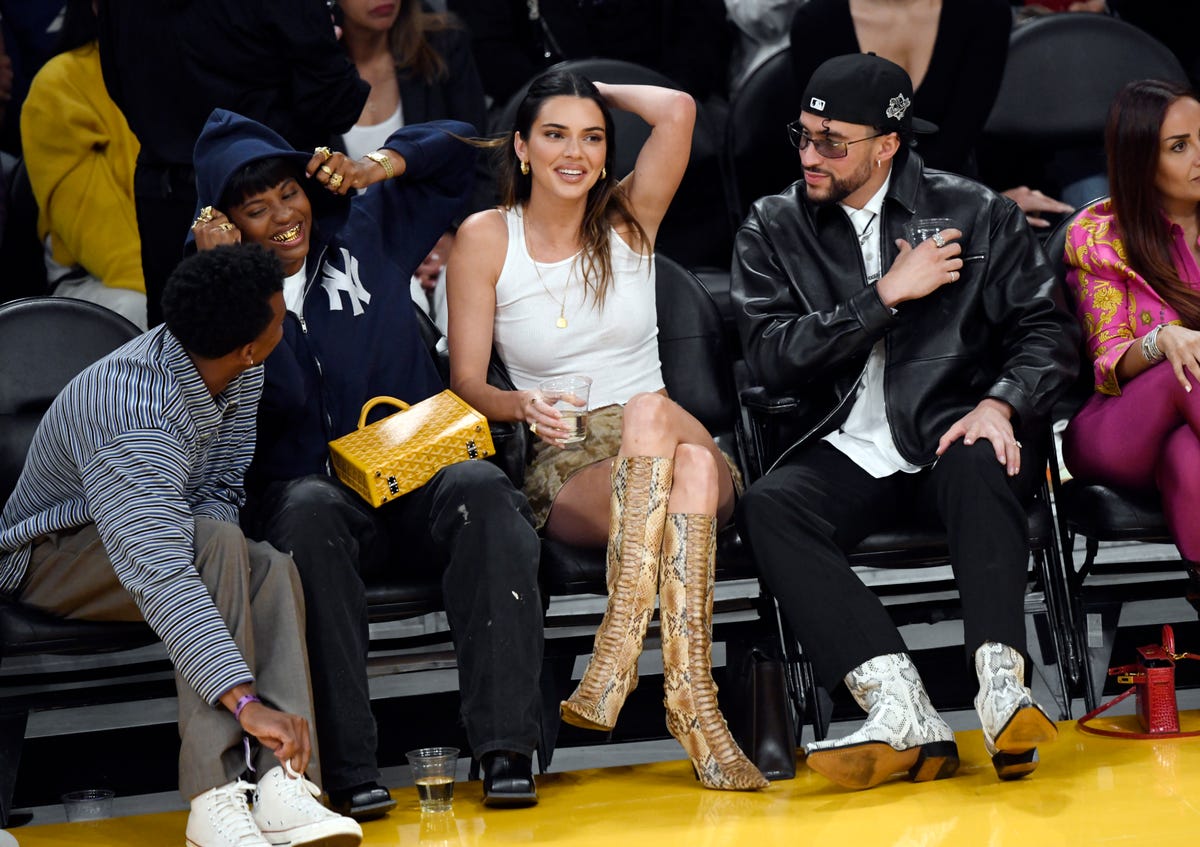 See Kendall Jenner and Bad Bunny Coordinate Their Looks In First Public ...