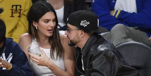 kendall jenner y bad bunny los angeles lakers game