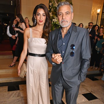 london, england may 16 amal clooney and george clooney attend the princes trust and tkmaxx homesense awards 2023 at the theatre royal drury lane on may 16, 2023 in london, england photo by dave benettgetty images