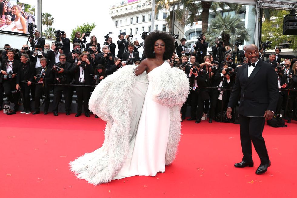 cannes, france may 17 viola davis and julius tennon attend the monster red carpet during the 76th annual cannes film festival at palais des festivals on may 17, 2023 in cannes, france photo by gisela schobergetty images