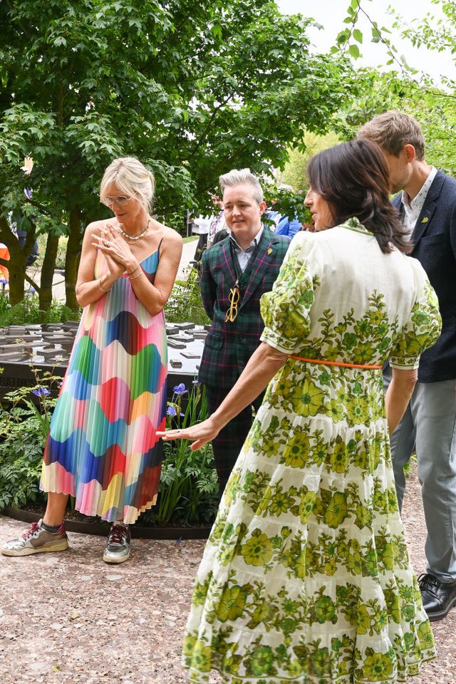 london, england may 22 l to r jo whiley, charlotte harris and dr olivia chapple pose in horatios garden designed by charlotte harris and hugo bugg at the rhs chelsea flower show 2023 on may 22, 2023 in london, england photo by dave benettgetty images for horatios garden