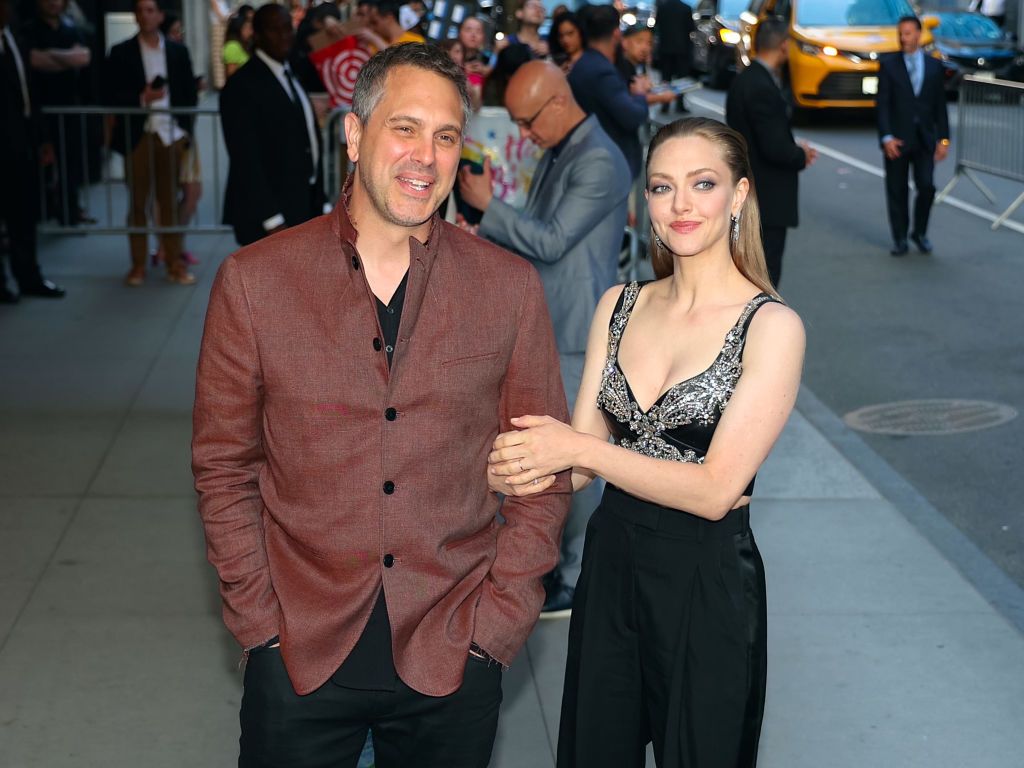 Amanda Seyfried Wears Bedazzled Bra for Red Carpet Date Night with