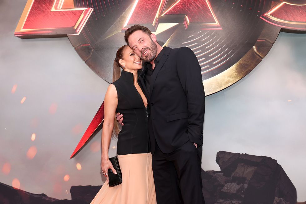 jennifer lopez and ben affleck at the premiere of the flash held at tcl chinese theatre imax on june 12, 2023 in los angeles, california photo by christopher polkvariety via getty images