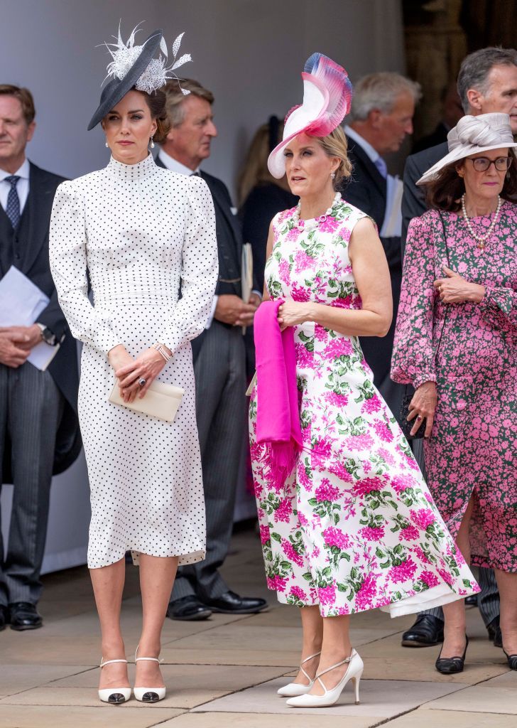 Duchess of Edinburgh steps out carrying daring floral costume