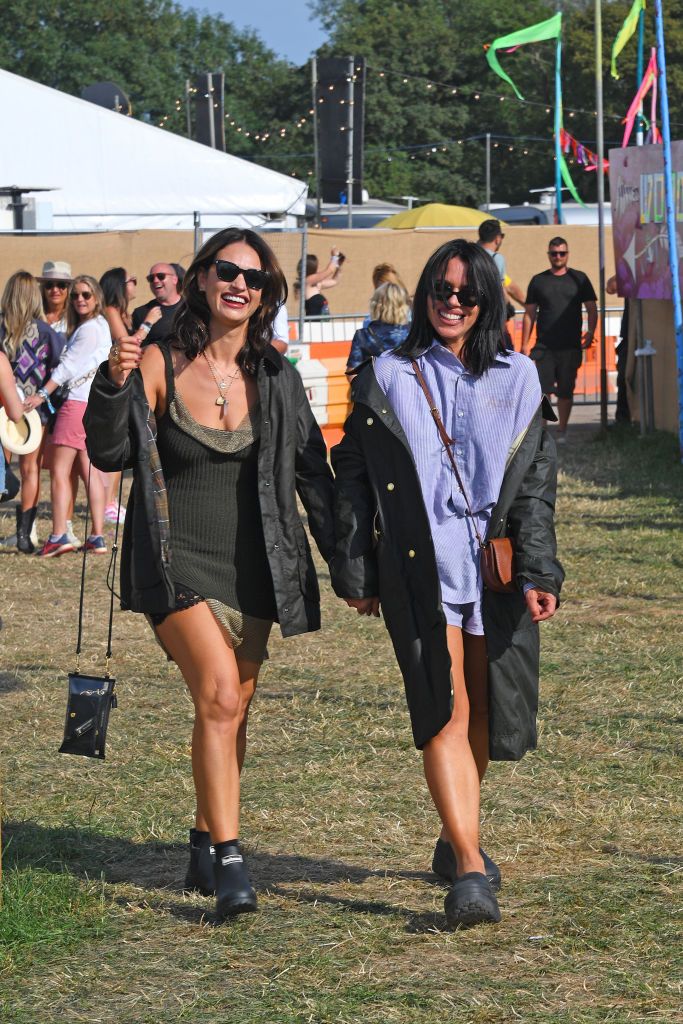 lily james and billie piper at glastonbury 2023