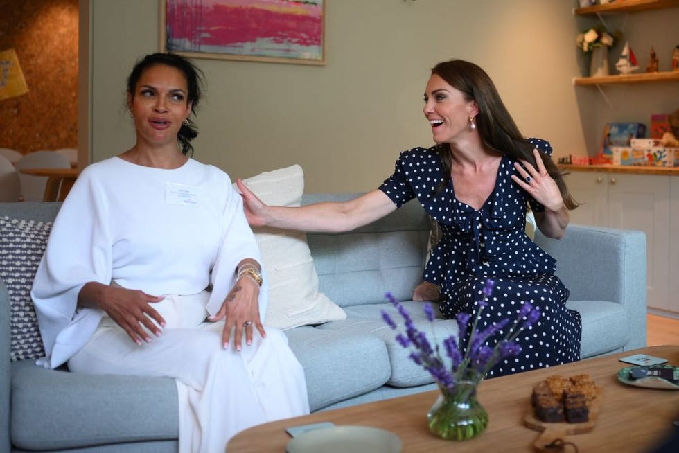 britains catherine, princess of wales r speaks with lilly lewis, womens involvement advisor for the charity one small thing, while visiting the new facilities of hope street, a residential community piloting a new approach to supporting women in the justice system, in southampton, southern england on june 27, 2023 designed and developed by the charity one small thing, hope street is the first of its kind in the uk and is designed to transform women and children's experience of the justice system inspired by one small things commitment to systemic change for women and children in the justice system, hope street offers a community alternative for women who would otherwise be imprisoned unnecessarily due to a lack of safe accommodation or concerns around their wellbeing photo by daniel leal pool afp photo by daniel lealpoolafp via getty images