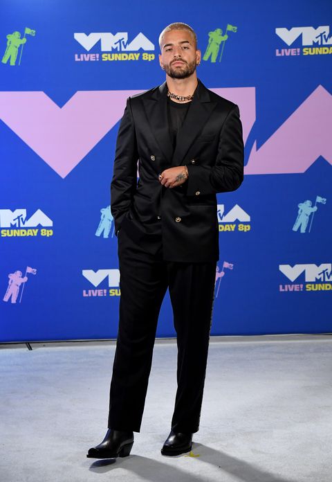 new york, new york   august 30 maluma attends the 2020 mtv video music awards, broadcast on sunday, august 30, 2020 in new york city photo by jeff kravitzmtv vmas 2020getty images for mtv
