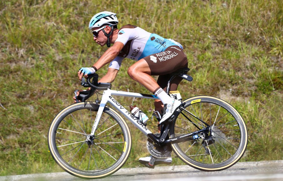 loudenvielle, france   september 05 clement venturini of france and team ag2r la mondiale  during the 107th tour de france 2020, stage 8 a 141km stage from cazères sur garonne to loudenvielle  tdf2020  letour  on september 05, 2020 in loudenvielle, france photo by michael steelegetty images